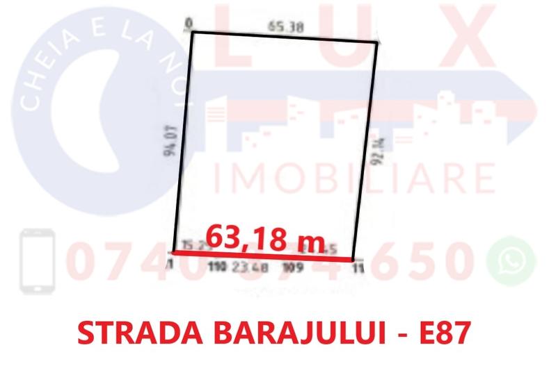 ID 7529 Teren INTRAVILAN pe Strada Barajuluiu - E87