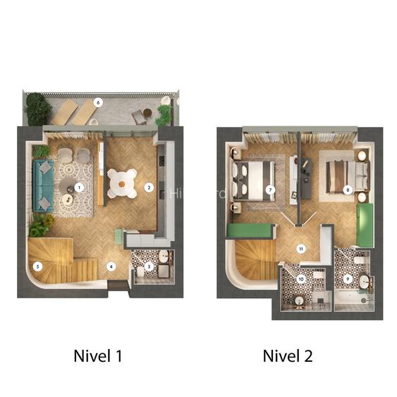 Duplex cu 3 camere - Tip D3B2 - 11