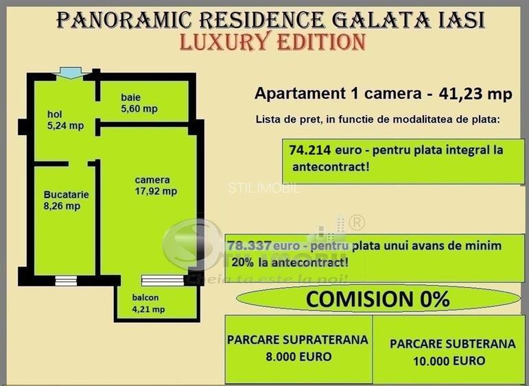 Apartament decomandat de vanzare in Iasi, Galata, 41,23 mp, bloc nou - 2
