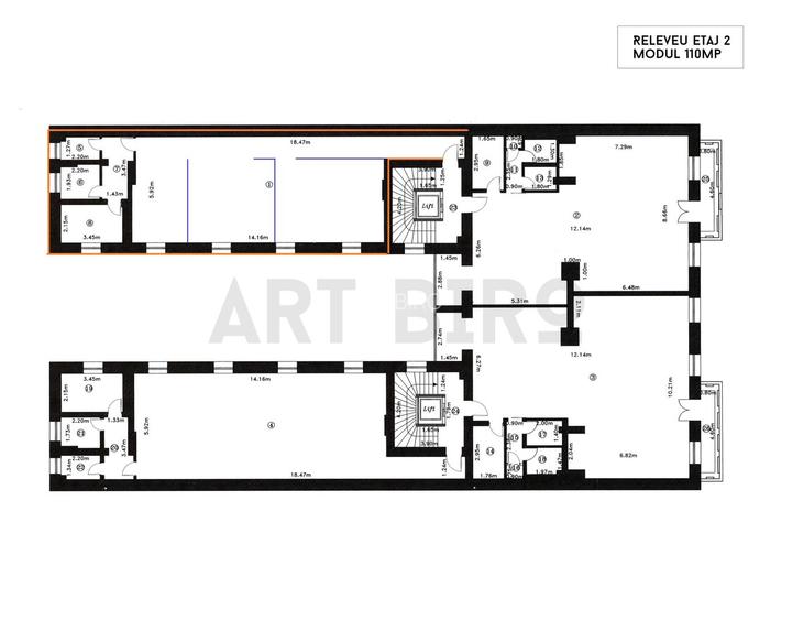 Zero comision, 2 x 110mp birou Universitate - Cismigiu, 5 min metrou - 2