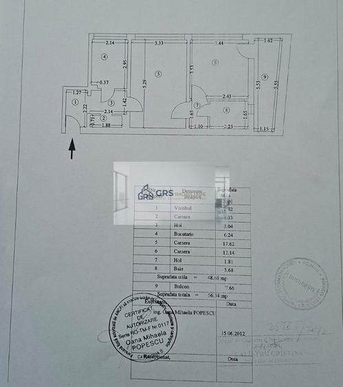 Apartament 2 camere 57mp, zona Campia Libertatii Sector 3