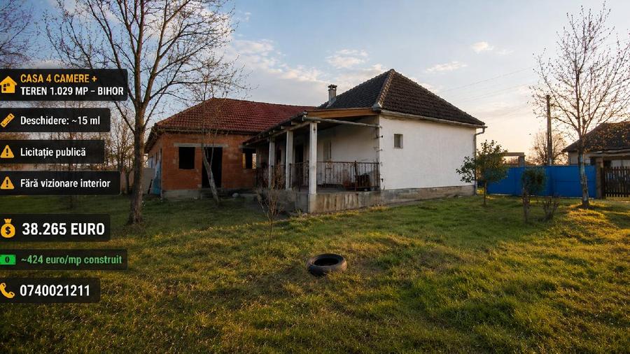 Casa P - 61mp  + Teren - 1.029 mp, sat Tilecus