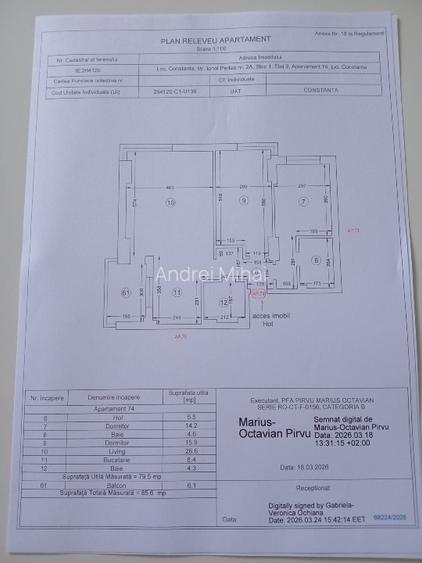 Apartament 3 camere | 85,6 mp | Etaj 9 | Ansamblul Energia | Parcare subterana | - 10