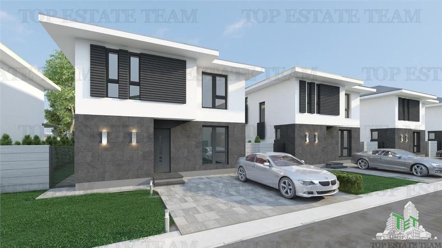 Vila moderna individuala cu 4 camere , 3 bai , Living open space, terasa,incalzi