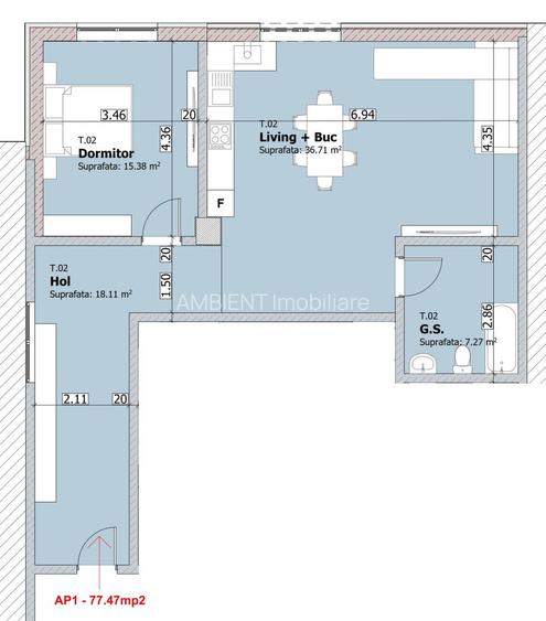 Apartament cu 2 camere, etaj 2, bloc NOU, VASLUI zona NORD - Vechia Roma; - 8