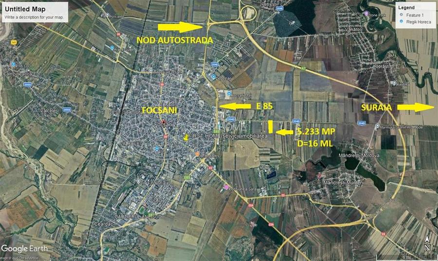 Teren intravilan 5.233 mp, D=16 ml, STRADA PRINCIPALA,zona ONASIS - 4