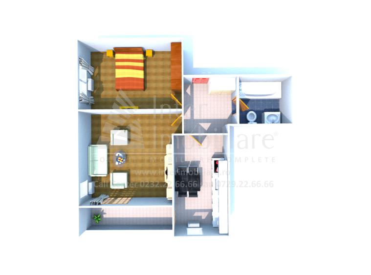 Apartament cu 2 camere decomandat Valea Adanca-Penny Market