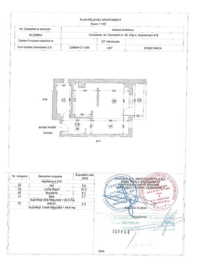 SOLID RESIDENCE DEZROBIRII -ULTIMA GARSONIERA - 44.6 MP UTIL TOTAL - FINALIZATA!