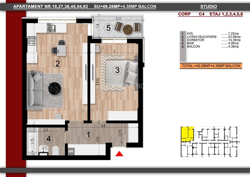 Apartament 2 camere finisat, nou, acte gata, metrou Berceni - 5
