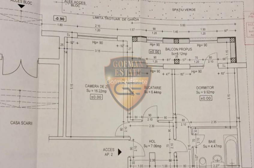 3 camere, Bratianu Palas Pompieri decomandat, parcare, centrala gaze, A/C parter - 21