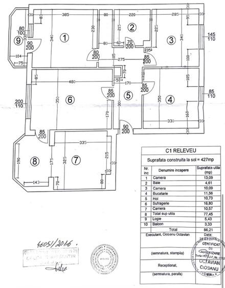 Apartament 4 camere 83 mp utili