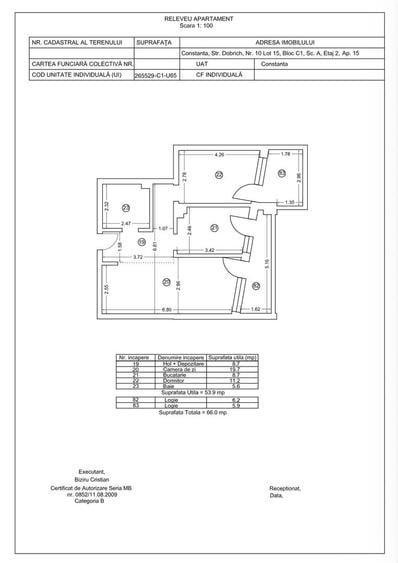Tomis Nord - Vanzare apartament decomandat cu 2 camere, bloc nou.