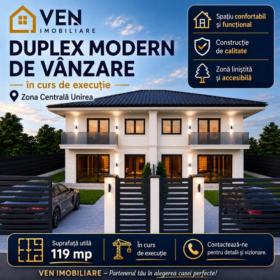 Duplex modern 119 mp în Unirea | 3 dormitoare | Terasă generoasă + balcon
