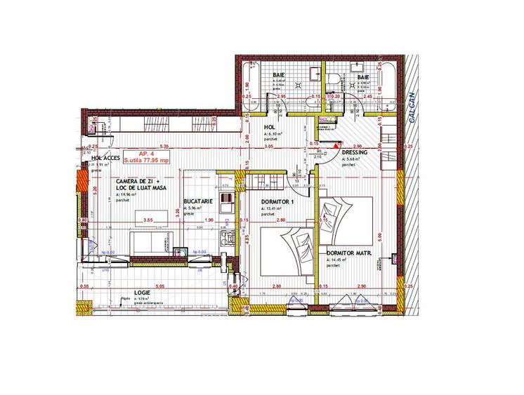 Apartament 4 camere | 2 bai | 78mp utili | zona Tineretului