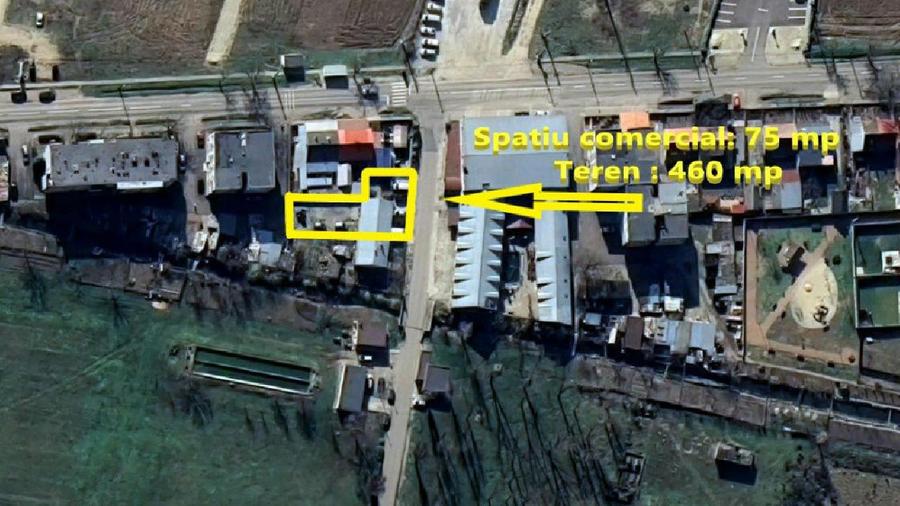 Spațiu comercial 75 mp + teren 460 mp, stradal - zonă mixtă (rezidenția