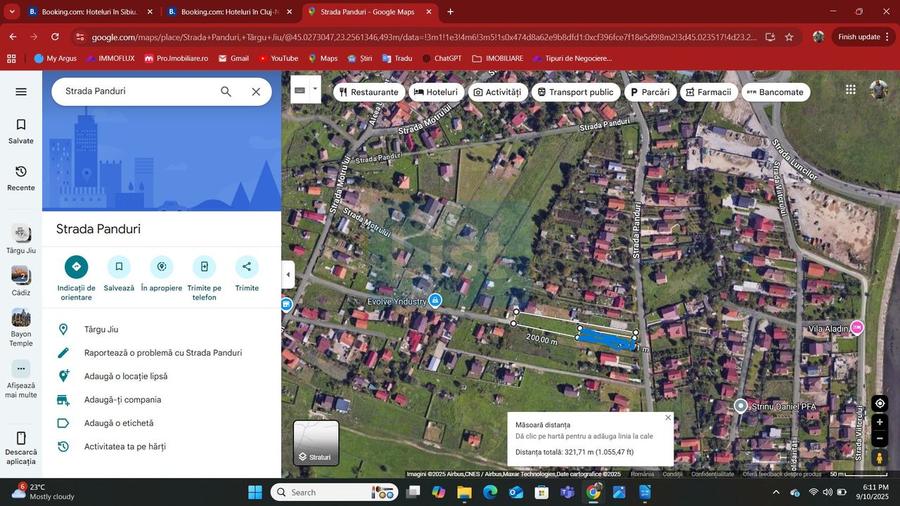 Teren, 1369mp – Strada Panduri / Strada Victor Eftimiu, Târgu Jiu
