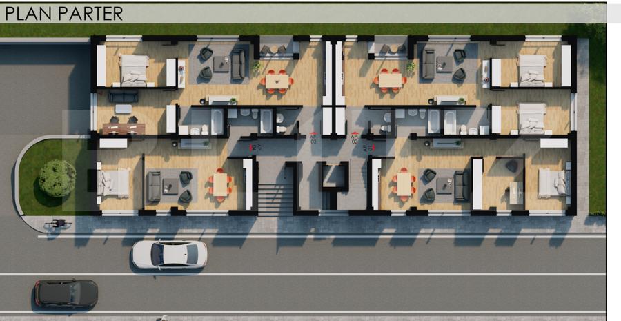 Apartament 3 camere, 65mp, bloc nou, zona Giulia