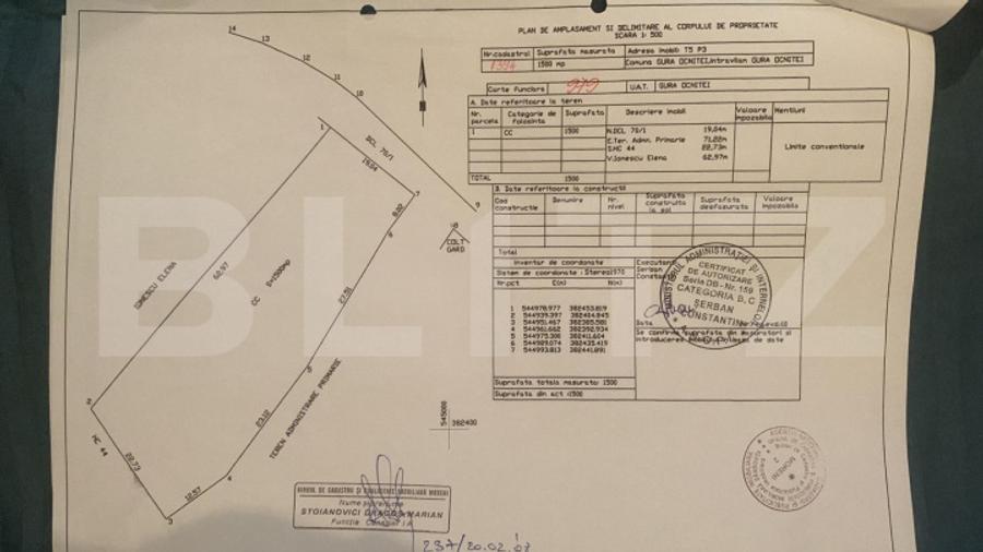 Teren Intravilan, 1500 mp la Sosea Principală–Gata de construit, Gura Ocnitei