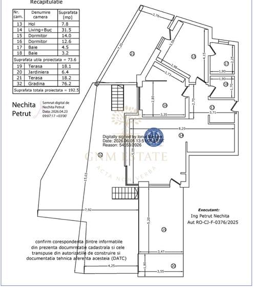 Mosilor-Eminescu  | 3 Camere + 2 Bai  | Bloc Nou | Terasa +Gradina | Parcare