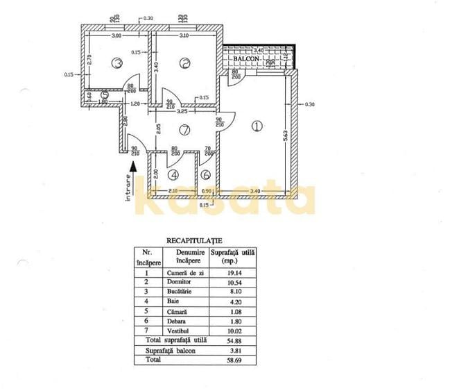 OPORTUNITATE | APARTAMENT 2 CAMERE | IANCULUI | DECOMANDAT | CENTRALA