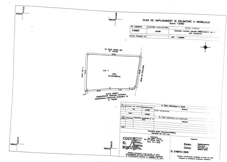 2.5 ha - teren construcții