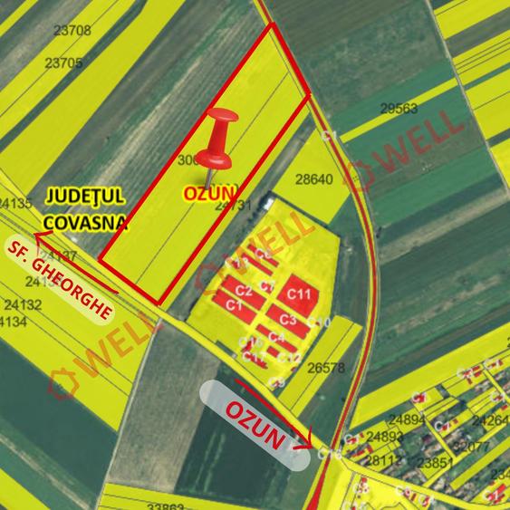 Teren intravilan de vânzare la 3 km de sensul giratoriu din Chilieni!