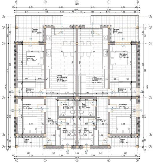 Duplex, 73mp, Valea Budacului, 125000, semifinisat