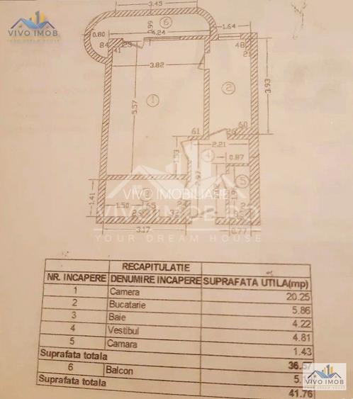 Lacul Tei-Facultate / decomandată / 42 mp / mobilată și utilată - 2