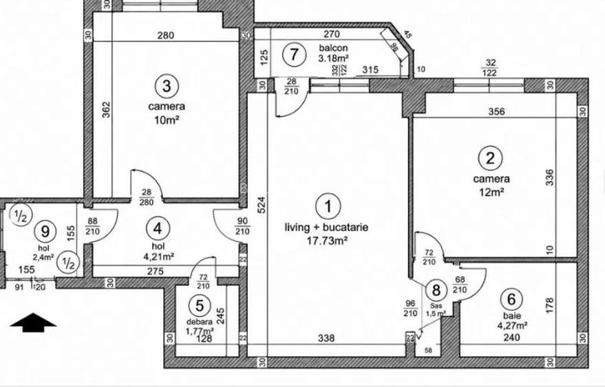 Apartament 2 Camere,Dorobanti,bl.1984,reabilitat,et.2/10,DECOMANDAT,Amenajat - 8