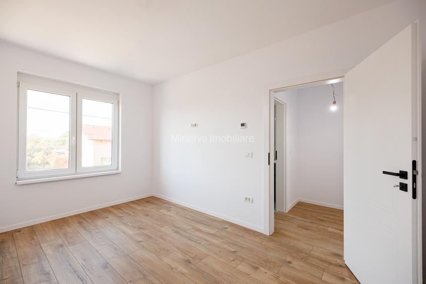Duplex P+E în Moșnița Nouă, 3 dormitoare, 3 bai, teren 403 mp. Comision 0%