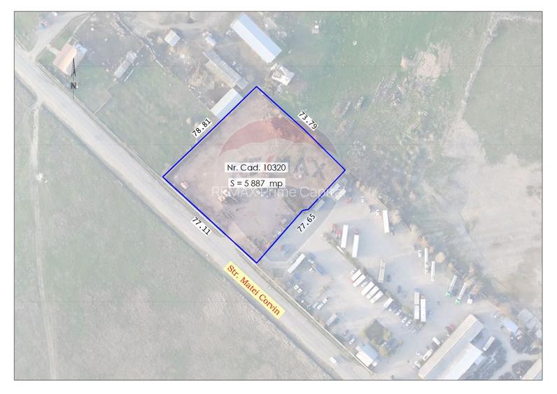 Teren de închiriat – 5887 mp, Str. Matei Corvin, Oradea - 2
