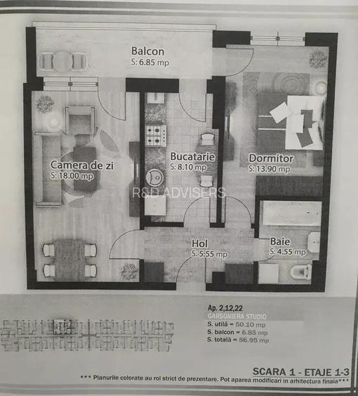 Apartament 2 camere decomandat Parcul Teilor - 2