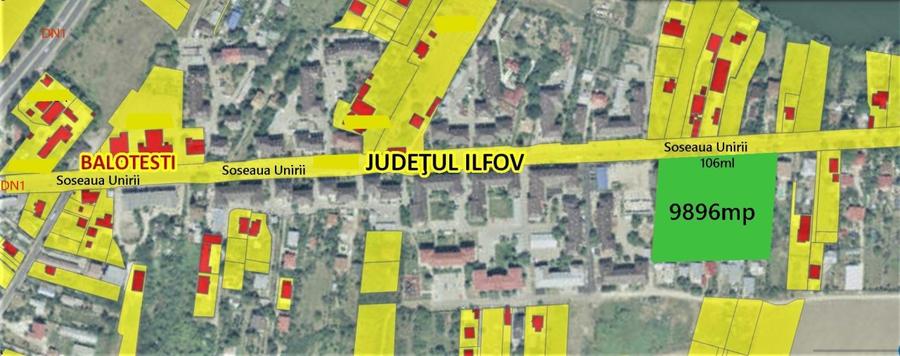 Teren intrav.curti constr.9896mp ,ultracentral ,106ml desch.Sos.Unirii!