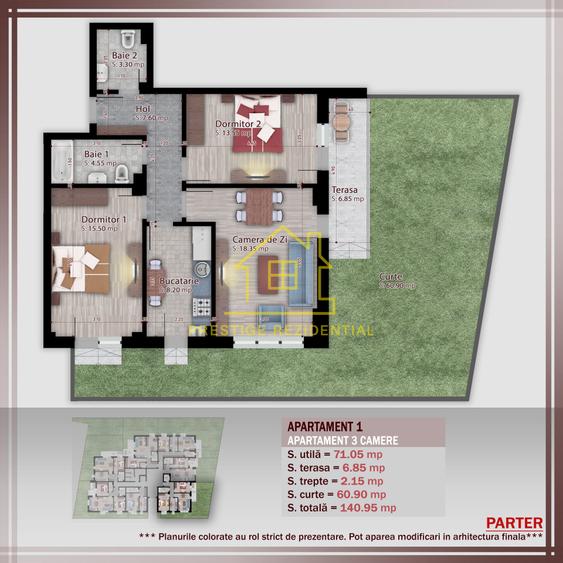 Apartament 3 Camere / 141mp / Titan-Pallady / Curte 61mp / Boutique Residence