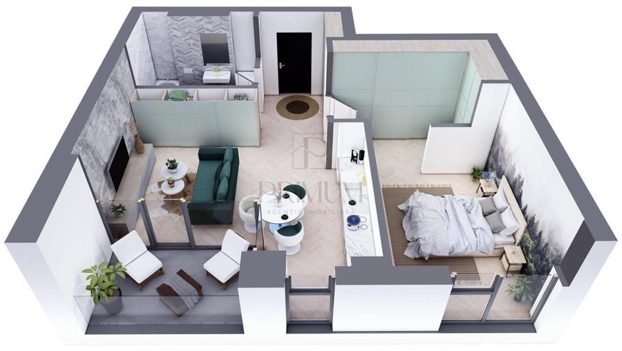 Apartament 2 camere, prima închiriere, 2 parcări subterane – zona cent