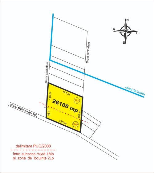 Vanzare teren 26100 mp Magurele - Atomistilor