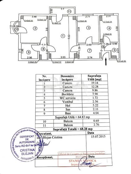 3 camere Sos Oltenitei, anvelopat  - langa Metrou - 14