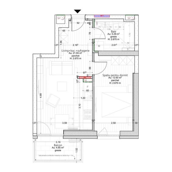 Apartament 2 camere, zona Medicină - 1