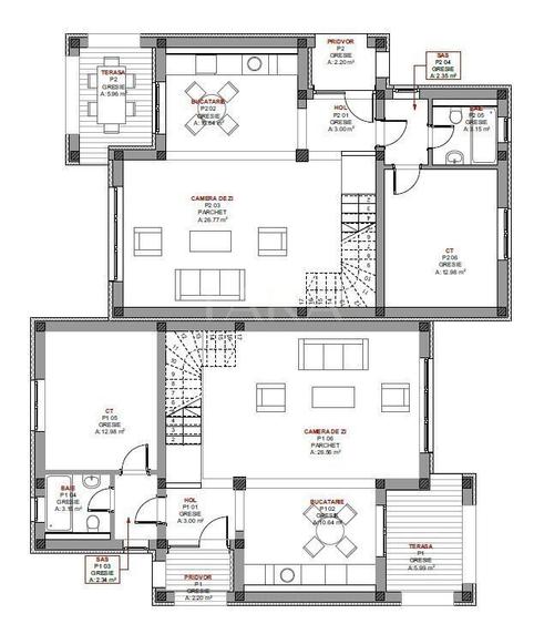 Duplex modern în Feleacu, cu teren generos