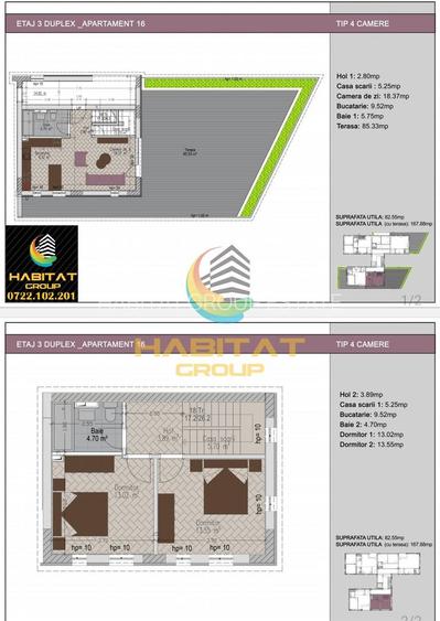 3 camere tip duplex cu terasa - Timpuri Noi - 11