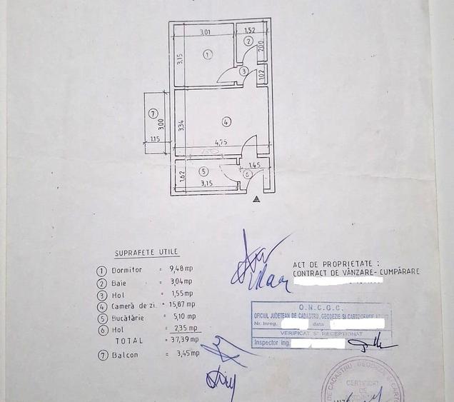 Apartament 2 camere mobilat si utilatloc parcare,spatiu depozitare in pod,Sc.5