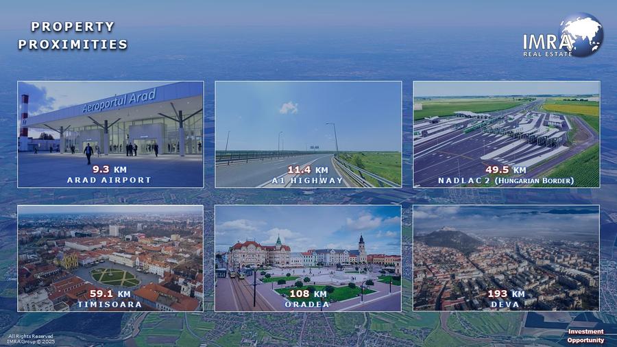 1.87 HA - Teren de Vanzare - Arad N-E (P.U.Z. Retail Aprobat)