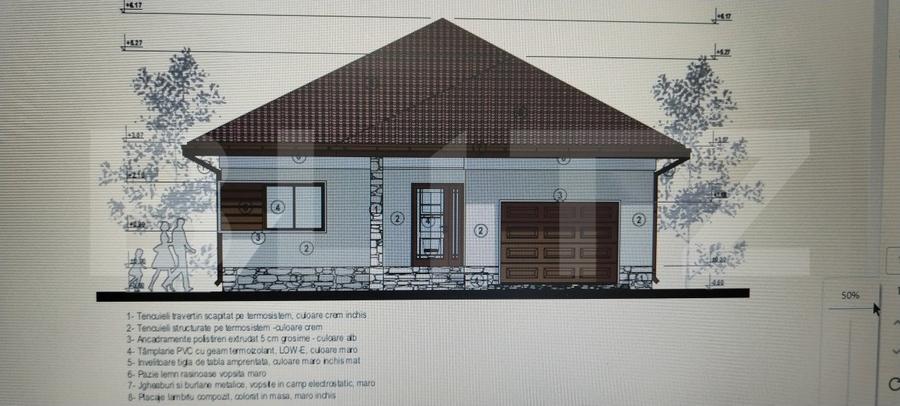 Vilă plan parter 120mp utili/600mp teren, zona Priseaca