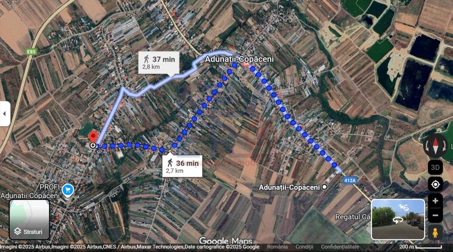De vanzare teren suprafata de 400 mp / Adunatii Copaceni Giurgiu
