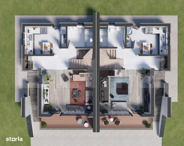 Casa moderna cu terasa panoramica si garaj dublu – confort, intimitate
