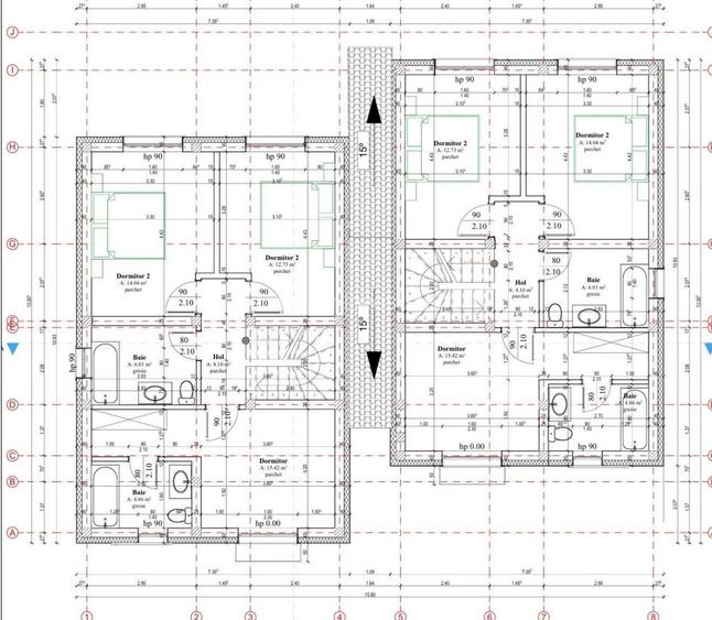 Duplex Sacalaz P+E,4Camere,3 Bai,Proiect Modern - 6