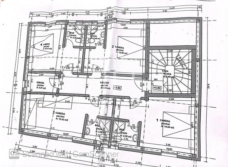 Casa individuala in zona centrala, P + 3 , pretabil pentru investitii.