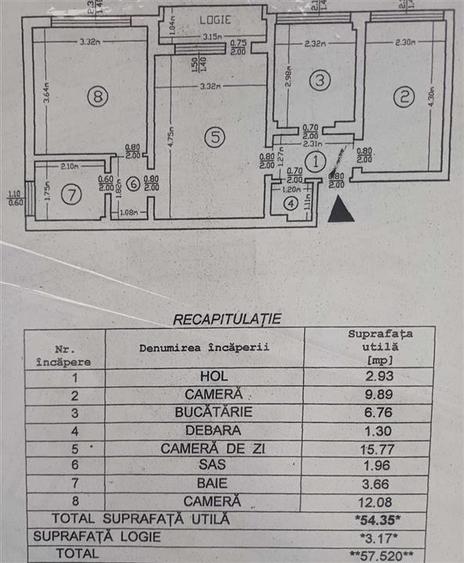 Apartament 3 camere de vanzare | Etaj 1 | Podu Ros – Tesatura