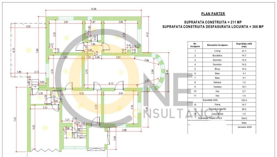 Vila 272 mp utili, gradina 500 mp, Corbeanca, Ostratu