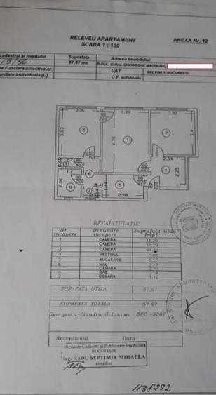 Vand apartament cu 3 camere în blocul Eva